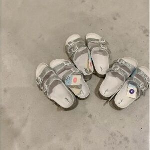 Buy 1 get one 50% off 
Cat & Jack Gray Double-Buckle Slide Sandals for Kids